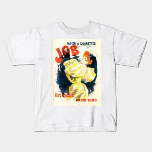 JOB Papier Cigarettes Paris 1889 Art Nouveau Advertisement by Jules Cheret Kids T-Shirt